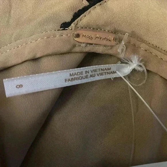 🆕Free People - Night Shimmer Black Mini Dress 8🆕 - Picture 10 of 13